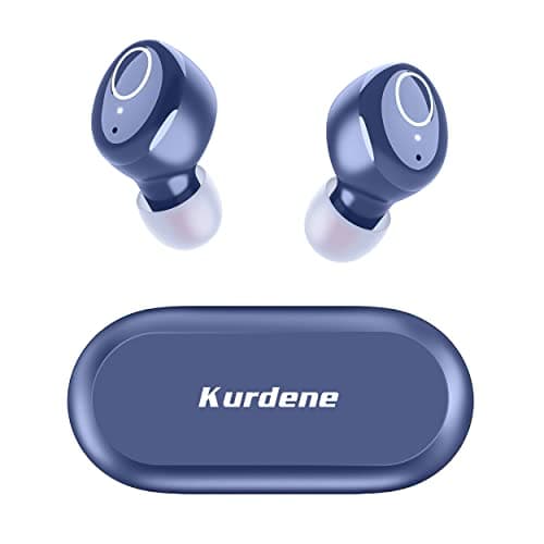 kurdene Wireless Earbuds Bluetooth 5.3 in Ear Buds Light Weight Headphones,Deep Bass Sound,Built in Mics Headset,Clear Calls Earphones for Sports Workout-Dark Black