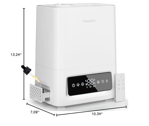 Humidifiers for Bedroom, 6L Top Fill Quiet Cool Mist Humidifier Large Room, Smart Humidifier with Remote, 3 Cool Mist, Auto Mode, Sleep Model ＆ Night Light, Humidifiers for Home, Baby, Plants, Dorm 7