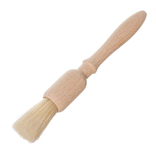 REDECKER Natural Pig Bristle Pastry Brush with Untreated Beechwood Handle for Basting, Glazing and Applying Eggwash, 7-1/4 inches - Pastry Brush for Cooking and Baking, Made in Germany