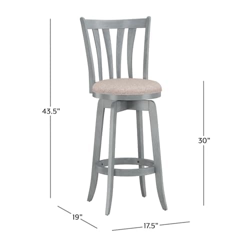 Hillsdale Furniture Savana Wood Bar Height Stool, 30" high, Blue Wire Brush 3