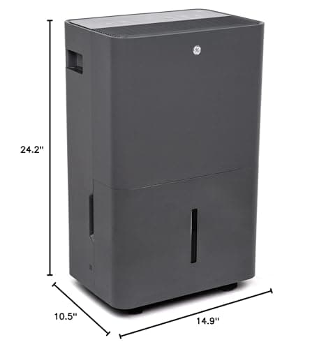 GE Energy Star Portable Dehumidifier for Basement, Bedroom, Bathroom, Garage or Large Rooms up to 4500 Sq Ft, 50 Pint with Removable Bucket and Continuous Drain Connect for Auto or Manual Drainage 9