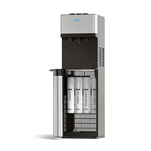 Brio Self Cleaning Bottleless Water Cooler Dispenser, UL Approved, Stainless Steel, Point of Use Drinking Water Filter, Hot, Cold, and Room Temperature