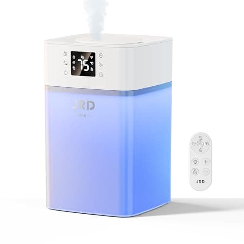 JRD Humidifiers 4L for Bedroom, Cool Mist Humidifier for Large Room, 40H Runtime, Night Light, 360° Nozzlefor Home, Office, Baby Nursery, Plants