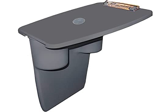 Portable Car Desk with Removable Clipboard - Fits Passenger Seat - for Laptop - Travel Desk with Drink Holder, Mobile Vehicle Desk for Professionals & Commuters, Adjustable 11.5" D x 8.5" W x 11" H