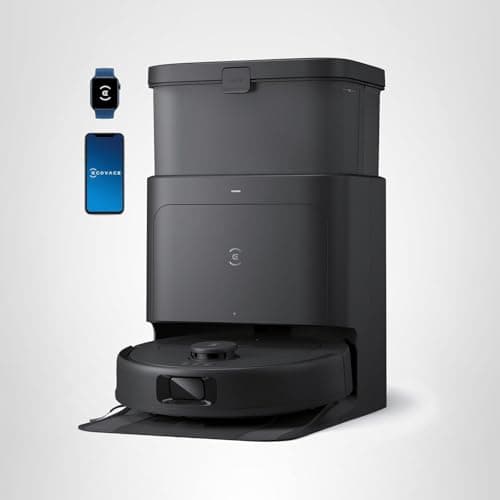 ECOVACS DEEBOT N30 Omni Robot Vacuum and Mop, 10000Pa Suction, TruEdge Adaptive Edge Mopping, ZeroTangle 2.0 Technology, Hot Air-Drying, Self-Emptying, Auto-Lift Mopping, Obstacle Avoidance 10