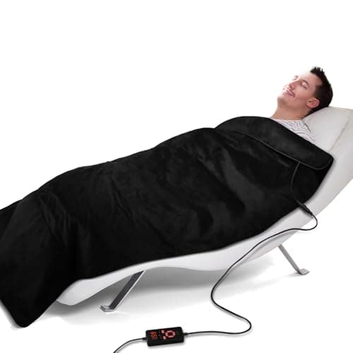 UTK Full Body Size Infrared Heating Pad for Pain Relief, 70" x 31" Ultra Soft Far Infrared Heating Mat, EMF Free, FSA-HSA Eligible, Smart Controller with Memory Function, Super Large Size