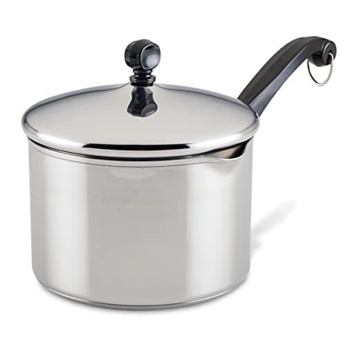 Farberware Classic Stainless Steel 3-Quart Covered Straining Saucepan - - Silver 11
