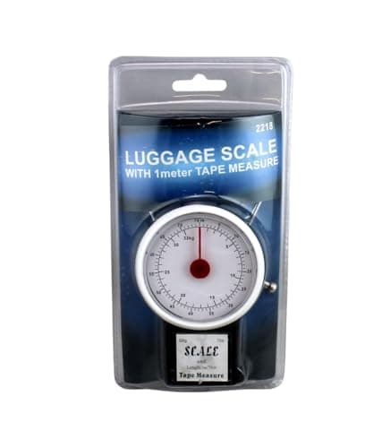 Manual Luggage Baggage Scale with Tape Measure with Dial Analog Display Travel Size Portable Take Along 6