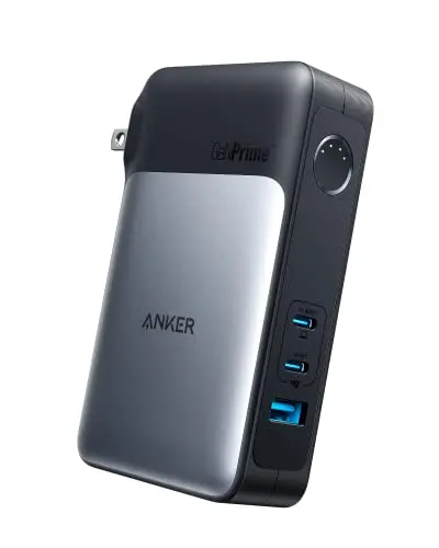 Anker GaNPrime Power Bank, 2-in-1 Portable Charger, 10,000mAh 30W USB-C Battery Pack with 65W Wall Charger, Works for iPhone 15/15 Plus/15 Pro/15 Pro Max/14/13, Samsung, Pixel, MacBook, Dell