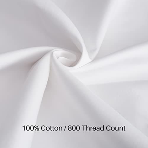 Oubonun 100% Cotton Body Pillowcase - 800 Thread Count/21x54, Moisture Absorbent and Breathable, Premium Hotel Body Pillow Cover for All Seasons, White 6