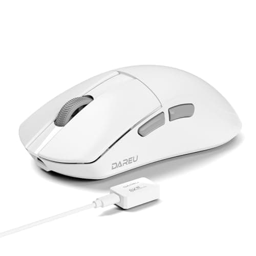 DAREU A950 Wing Ultralight Wireless Gaming Mouse 1.23oz (35g), Custom PAW3950 Optical Sensor,30K DPI, Wired/Wireless Dual 8000 Polling Rate, Symmetrical, 5 Programmable Buttons,70H Battery, Web Hub