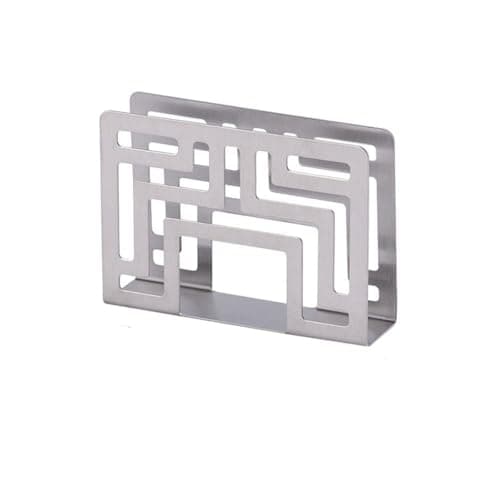 gifthub Stainless Steel Paper Towel Holder Vertical Paper Towel Clip Hotel Western Restaurant Cafe Desktop Creative Gold Hollowed Out Napkins, Light Luxury Vertical Napkin Holder