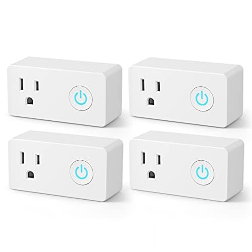 BN-LINK WiFi Heavy Duty Smart Plug Outlet, No Hub Required with Timer Function, White, Compatible with Alexa and Google Assistant, 2.4 Ghz Network Only (4 Pack)