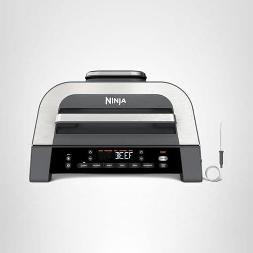 Ninja DG551 Foodi Smart XL 6-in-1 Indoor Grill with Air Fry, Roast, Bake, Broil, & Dehydrate, Foodi Smart Thermometer, 2nd Generation, Black/Silver 13