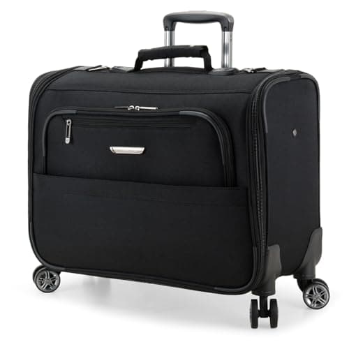 Traveler's Choice Carry-On Softside 8-Wheeled Spinner Garment Bag Luggage, Black, 21-Inch