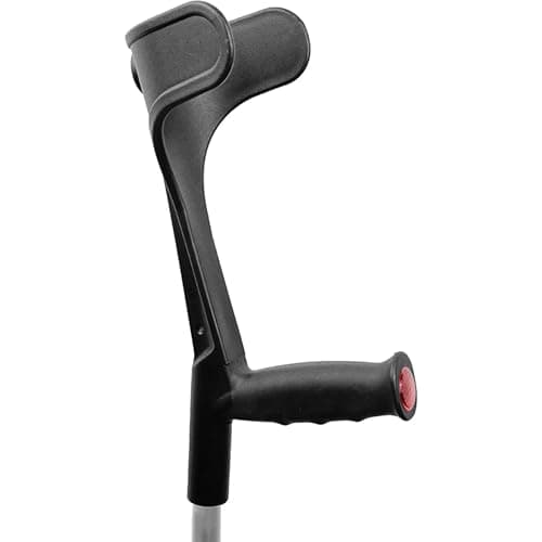 PEPE Mobility Forearm Crutches for Adults (x2 Units) Open Cuff, Adjustable Height, Aluminium, Lightweight Elbow Crutches, Black, Made in Europe 5