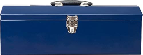 TCE ATB101U Torin 19" Hip Roof Style Portable Steel Tool Box with Metal Latch Closure and Removable Storage Tray, Blue 9