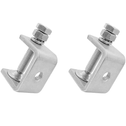 0-25Mm Mini Stainless Steel C Clamps for Mounting, Heavy Duty Woodworking U Clamp Set Tiger Clamp Tools with Stable Wide Jaw Opening & Protective Pads for Welding/Carpenter(2Pcs)