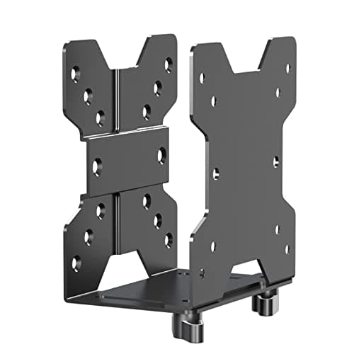suptek Thin Client Mount Bracket Adjustable Mini PC Mount Bracket,CPU VESA Under Desk and Monitor Arm Computer Holder, Black, ZJJ002