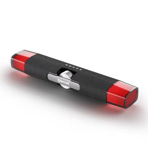 Redragon GS512 RGB Desktop Speakers, 2.0 PC Computer Stereo Soundbar w/BT 5.0/USB Mode, Max 5W x 2 Rich Sound, Crystal RGB Backlight and Easy-Access On-board Control, USB-C Powered 10