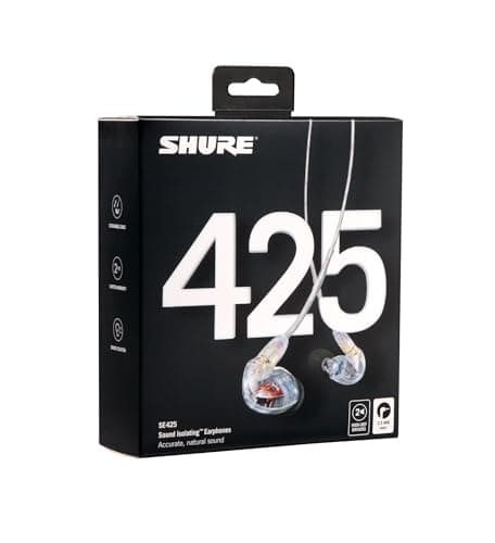 Shure SE425 PRO Wired Earbuds - Professional Sound Isolating Earphones with Detailed Sound, Dual-Driver Hybrid, Secure in-Ear Fit, Detachable Cable, Durable Quality - Clear (SE425-CL) 5