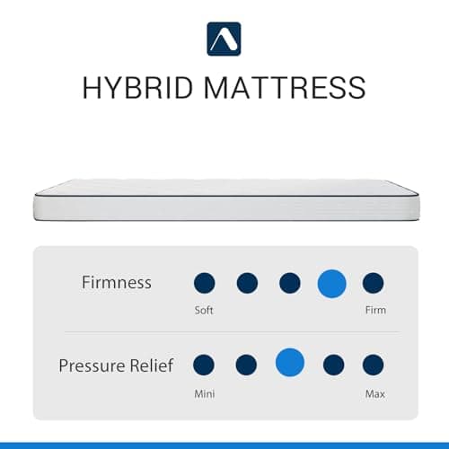 Avenco 6 Inch Twin Mattress, Hybrid Mattress with Innerspring and Memory Foam, Medium Soft, Breathable & Supportive, CertiPUR-US Certified, Twin Size Mattress in a Box for Kids & Guest Room 6