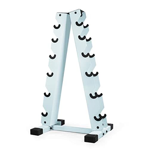 WF Athletic Supply Heavy Duty A-Frame Dumbbell Storage Rack, Steel Holder & Weight Stand for Home Gym, RACK ONLY, Sizes Option Available