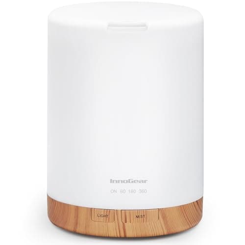 InnoGear 300ML Essential Oil Diffuser, Premium 5-in-1 Ultrasonic Aromatherapy Diffusers Scent Humidifier Aroma Diffuser Vaporizer Auto-Off Timer for Room Office Home, Yellow, Medium