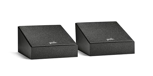 Polk Monitor XT90 Hi-Res Height Speaker Pair for 3D Sound Effect - Dolby Atmos-Certified, DTS:X and DTS Virtual:X Compatible, Surround Sound Speakers, 4" Dynamically Balanced Woofer, Midnight Black