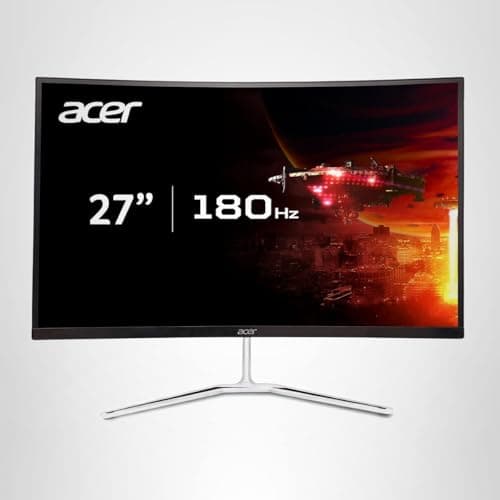 acer Nitro 27" WQHD 2560 x 1440 1500R Curved PC Gaming Monitor | AMD FreeSync Premium | 180Hz Refresh | 1ms VRB | VESA Mountable | HDR10 | 1 x Display Port 1.2 & 2 x HDMI 2.0 | EDA270U Pbmiipx 17