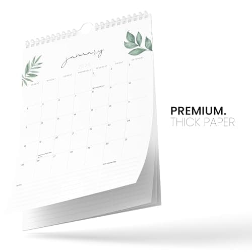 Karto Wall Calendar 2025 - Vertical 8.5x11 inch Runs Until June 2026 - Boost Your Productivity and Easy Planning with the Aesthetic Monthly Calendar - Greenery 5