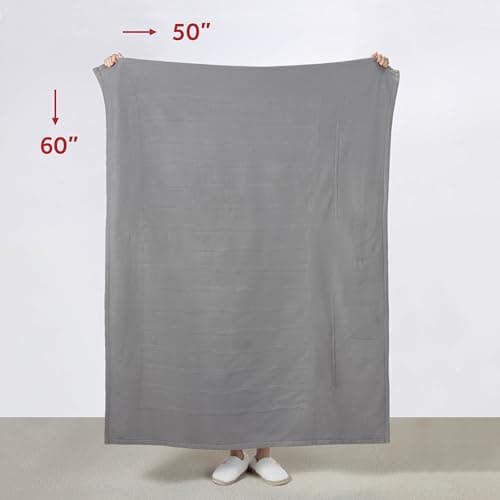 Sunbeam Electric Throw, Soft, Warm, Flannel Heated Blanket, 4 Heat Settings, 4-Hour Auto Shut-Off, Fast Heating, Comfy and Cozy, Grey Color, 50" x 60" 6