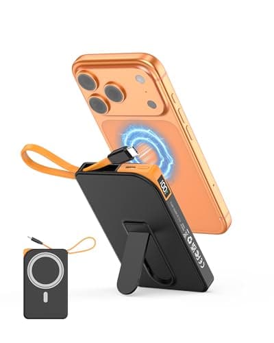 for Magsafe Battery Pack, 10000mAh Magnetic Portable Charger with USB-C Cable 22.5W Fast Charging, Foldable Stand & LED Display Wireless Power Bank，Powerbank for iPhone17/16/15/14/13/12 All Series
