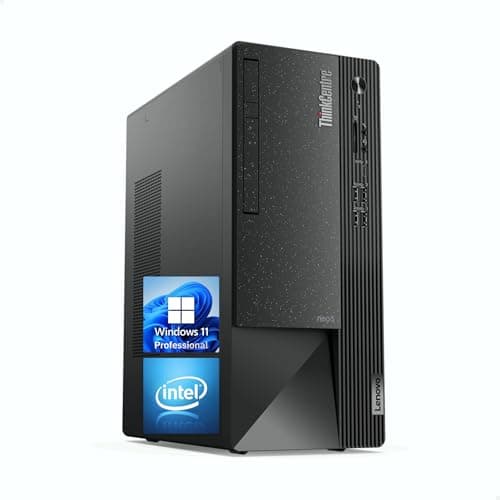 Lenovo ThinkCentre Neo50T Business Desktop | 12th Gen Intel Core Processor (Up to 4.3Ghz) | 16GB RAM | 256GB SSD+1TB HDD | Supports Up to 3 Monitors | Windows 11 Pro | SD Card Reader | Wi-Fi