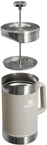 STANLEY Classic Stay-Hot French Press Coffee Maker 48 oz | 5 Minute Brew, 4 Hours Hot | Mesh Filter for Coffee Grounds | Insulated Stainless Steel French Press | BPA-Free | Ash 2