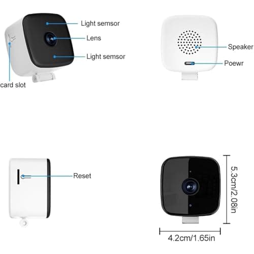 uojpt Crystal-Clear 2k Security Camera Color Night Vision, 24/7 Recording & Smart Alerts Easy Install, Window Cameras, Wi-Fi Cameras Wireless Indoor, 360° Panoramic Wide Angle View (3Pcs) 5