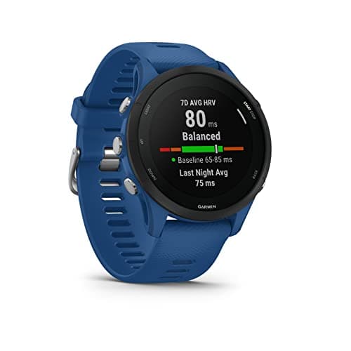 Garmin Forerunner 255 GPS Running Smartwatch, Advanced Insights, Long-Lasting Battery, Tidal Blue with Wearable4U E-Bank Bundle 5