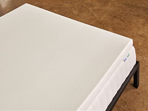 Pure Green Natural Latex Mattress Topper w/Luxury Cover - Medium Firmness - 1 Inch - Twin Size (GOLS Certified Organic)
