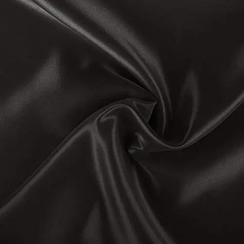 BLISSFORD Black Satin Pillowcase with Zipper for Hair and Skin Care, Feels Soft and Cool Like a Silk Pillowcase, Satin Pillow Cases 2 Pack, Slik Pillow Cover, Standard Size, Set of 2 8