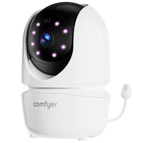 Comfyer Add-on Camera Baby Monitor BM01, Video Baby Monitor, 1080p FHD Resolution, Remote Pan Tilt Zoom, Two-Way Talk, Night Vision, Peace of Mind
