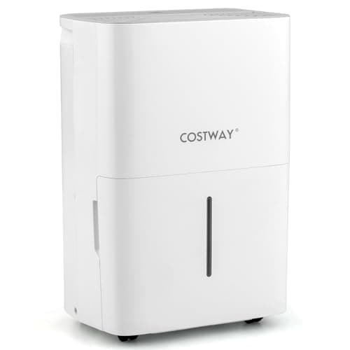 COSTWAY 65 Pints Energy Star Dehumidifier, 5000 Sq.Ft Portable Large Home Dehumidifier for Basements with 2 Modes & 3 Fan Speeds, 1.4 Gallon Tank