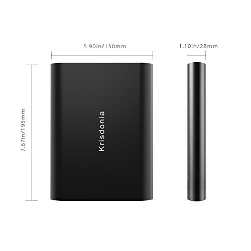 Krisdonia 50000mAh Laptop Power Bank 5/9/12/16/19/20V Portable Laptop Battery Charger with QC3.0 USB-A Port & 12V Type-C Port for Laptop, Tablet, Smartphone and More Devices 7