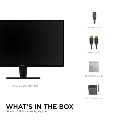 ViewSonic VS2725-2K 27 Inch QHD 1440p Monitor with 100Hz, HDMI, DisplayPort, and Variable Refresh Rate for Home and Office 6