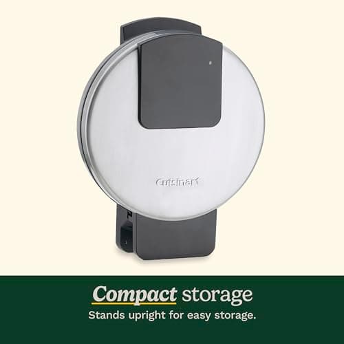 Cuisinart Waffle Maker, 1250W Round Classic Waffle Iron, 5-Setting Adjustable Browning Control, WMR-CAP2, Brushed Stainless 5