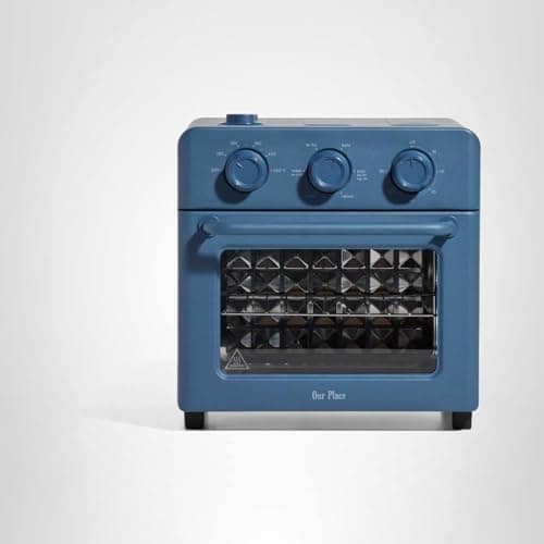 Our Place Wonder Oven | 6-in-1 Stainless Steel Air Fryer Toaster Oven Combo with Basket, Rack, Pan & Tray | Compact 13 QT Countertop Capacity - Toast, Roast, Bake, Reheat, Broil & Steam | Blue Salt 9