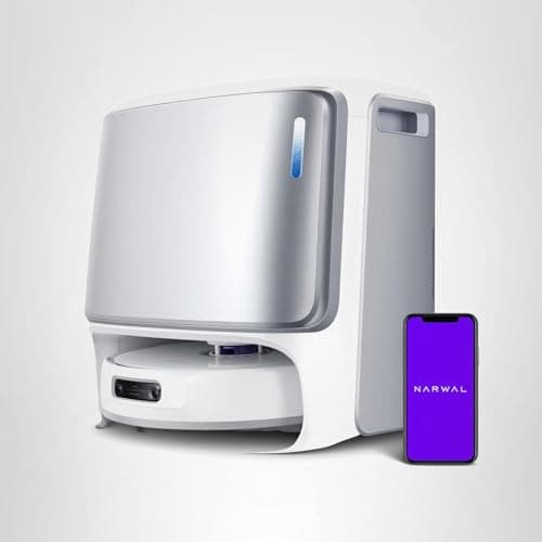 NARWAL Freo Z Ultra Robot Vacuum and Mop Combo, Dual RGB Cameras and Chips, AI Avoidance, 12000Pa Suction, Real-Time Decisions, Adaptive Hot-Water Self Wash & Self Emptying, Pet Hair, Quiet, White 9