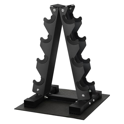 Fitvids Dumbbell Rack A-Frame Weight Rack for Home Gym 4 Tier – Sports Training – A-Frame, 4-Tier – Black