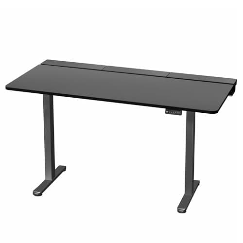 VIVO Electric 60 x 30 inch Standing Desk with Concealed Cable Trays and Full-Size Mouse Pad, Dual Motor Memory Controller Height Adjustment, Black Top Black Frame, DESK-KIT-E2B-P3B 9