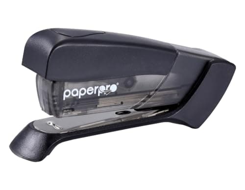 PaperPro Compact Classic Desktop Stapler, 15 Sheet Capacity, No Effort, One Finger, 80% Easier Stapling, Black