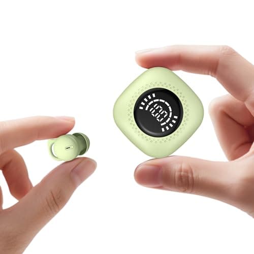 DAGKHE Sleep Headphones, Invisible Sleep Earbuds for Side Sleepers, Mini Noise Blocking Sleep Earphones, Bluetooth 5.3 Tiny Hidden Earbuds for Work,Sleeping, Green